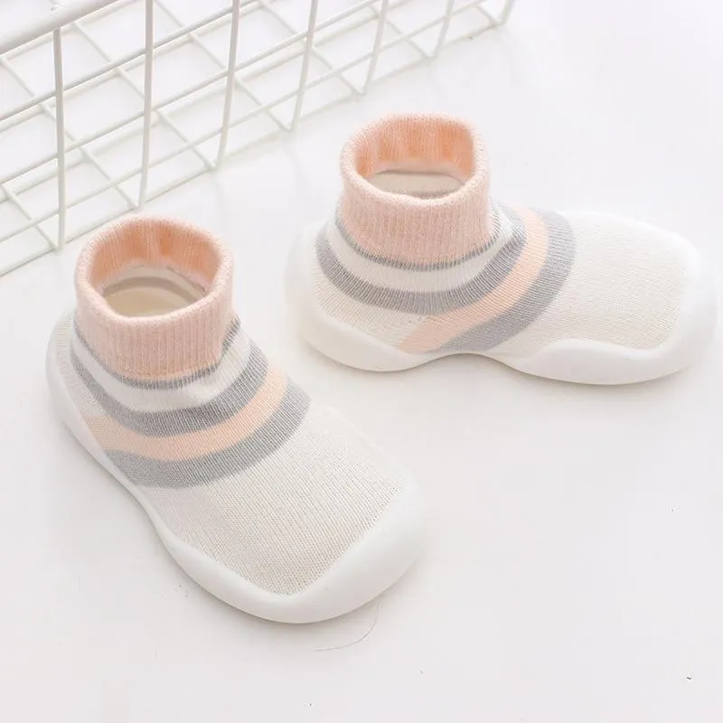 Unisex Kids Knitted Soft Rubber Anti-slip Soft Sole Sock Shoes