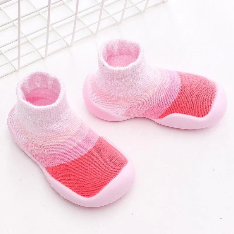 Unisex Kids Knitted Soft Rubber Anti-slip Soft Sole Sock Shoes