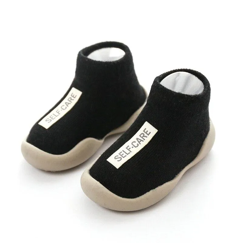 Unisex Kids Knitted Soft Rubber Anti-slip Soft Sole Sock Shoes