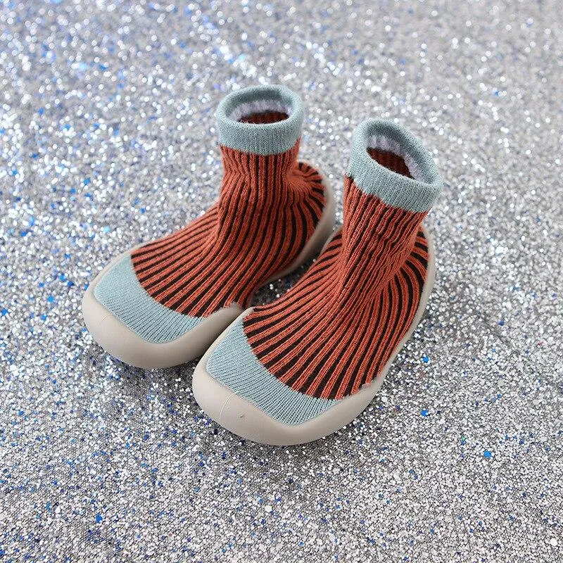 Unisex Kids Knitted Soft Rubber Anti-slip Soft Sole Sock Shoes