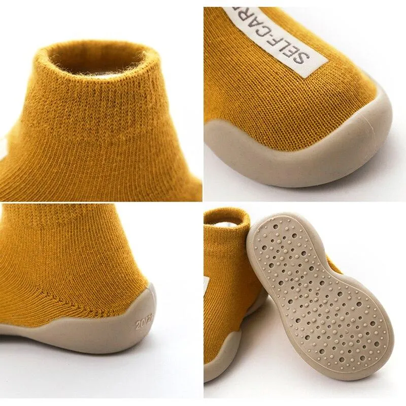 Unisex Kids Knitted Soft Rubber Anti-slip Soft Sole Sock Shoes